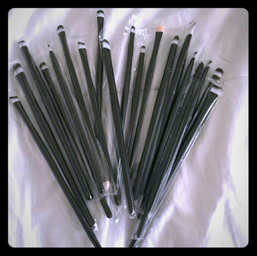 Set of makeup brushes